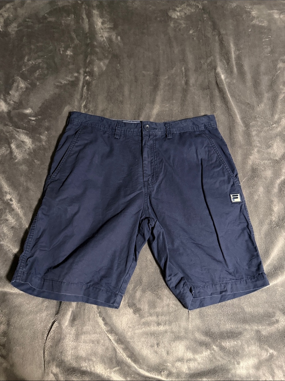 Fila Men's Navy Blue Flat Front Shorts